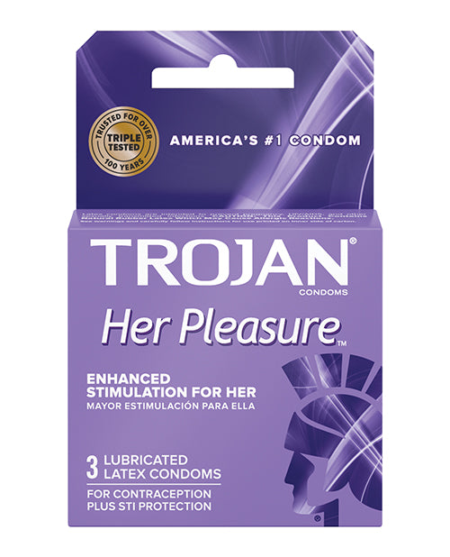 Trojan Her Pleasure Condoms - Box of 3