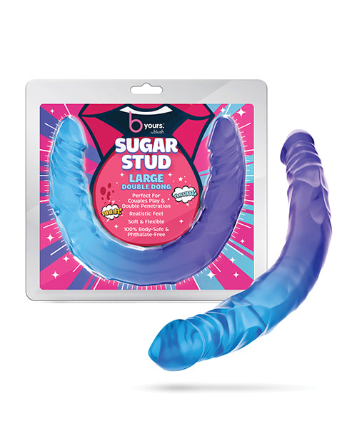 Blush B Yours 14" Large Double Dong Sugar Stud - Multi Color