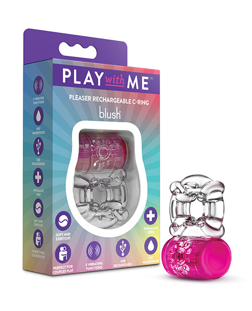 Blush Play With Me - Pleaser Rechargeable C-Ring - Pink