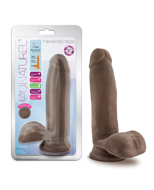 Blush Au Naturel 7" Sensa Feel Dildo - Chocolate