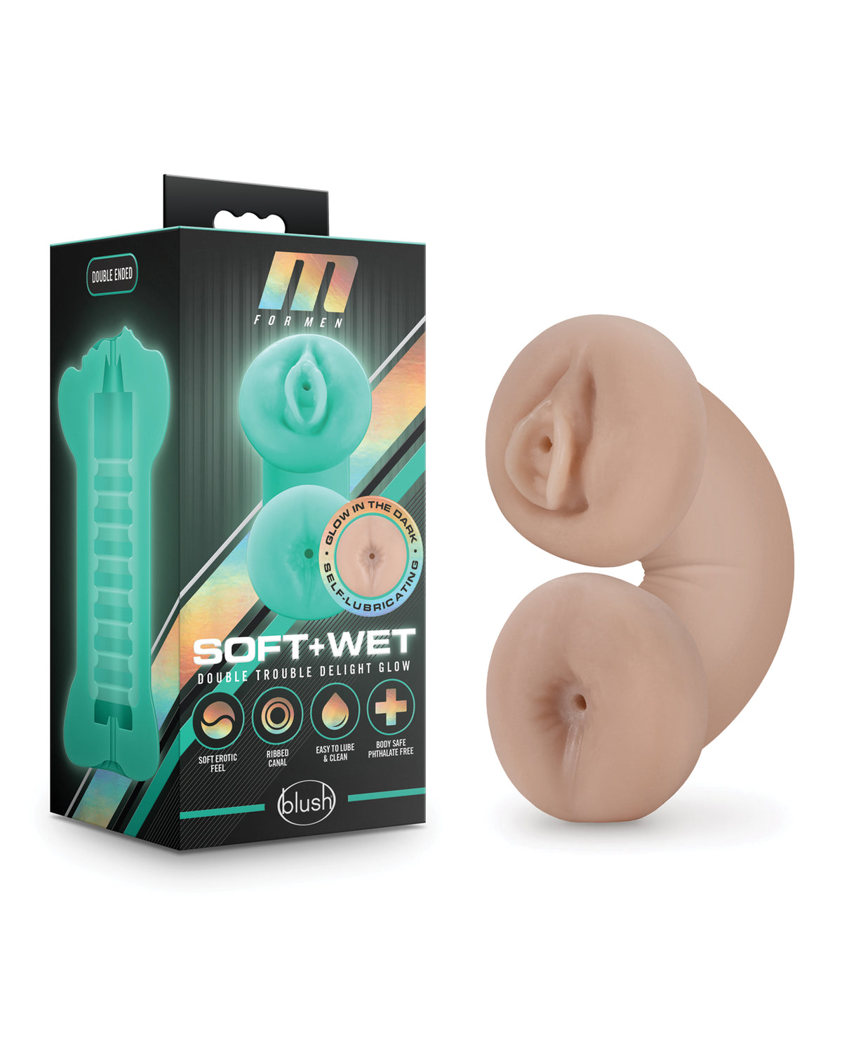Blush M for Men Soft & Wet Double Trouble Glow in the Dark - Ivory