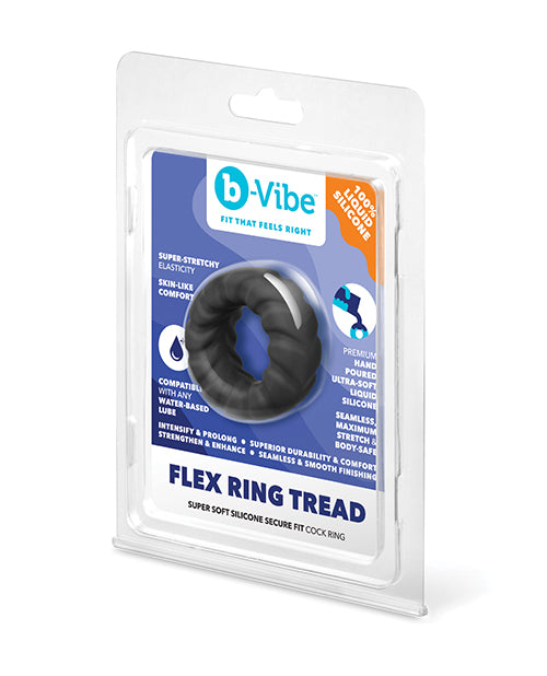 b-Vibe Flex Ring Tread Super Soft Silicone Secure Fit Cock Ring