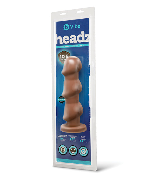 b-Vibe Headz 10.5 Inch Multi-Bulb XXL Dildo with Flared Base