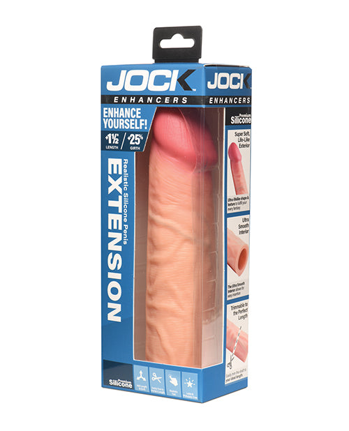 Curve Toys Jock Enhancers 1.5" Silicone Penis Extension Sleeve - Light