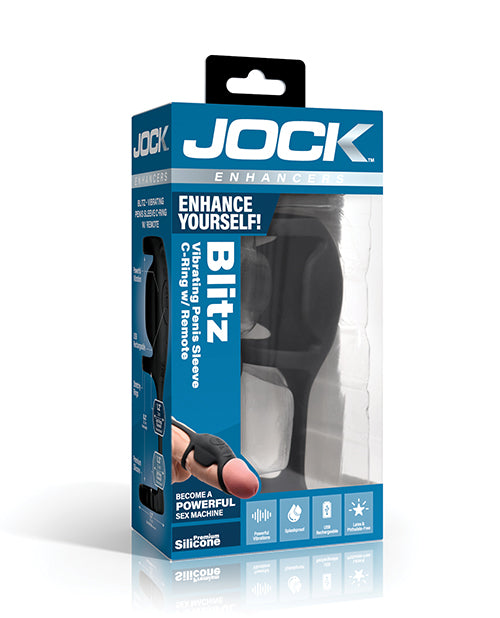 Curve Toys Jock Enhancers Blitz Vibrating Penis Sleeve C-Ring w/Remote