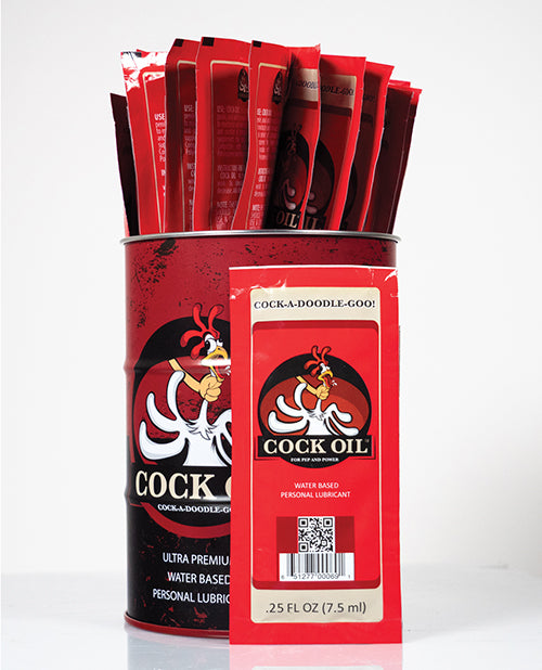 Cock Oil Collectors Edition Cock Oil Branded Drum  With 25 Foil Packets
