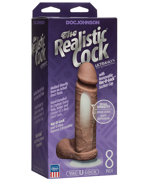 Realistic 8" ULTRASKYN Cock w/Balls - Tan