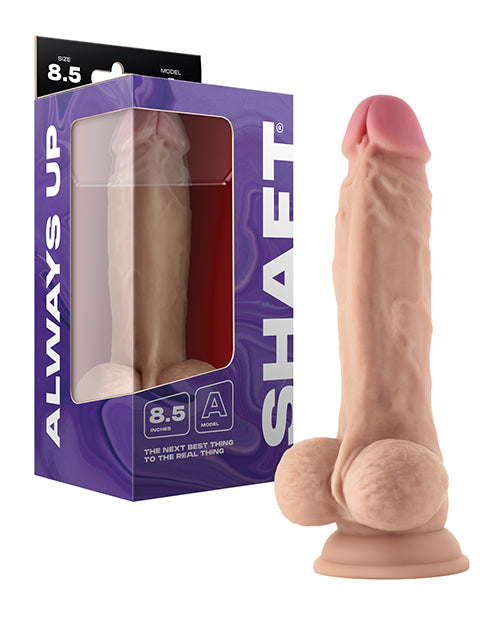 Shaft Model A Flexskin Liquid Silicone 8.5" Dong w/Balls - Pine