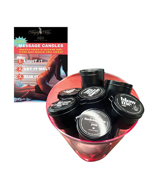 Kama Sutra 16 pc Pre Pack in a Bowl Tin Massage Candle w/Pour Spout - 2 oz