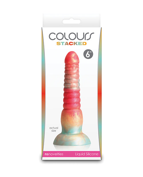 Colours Stacked 6" Dildo - Red/Gold