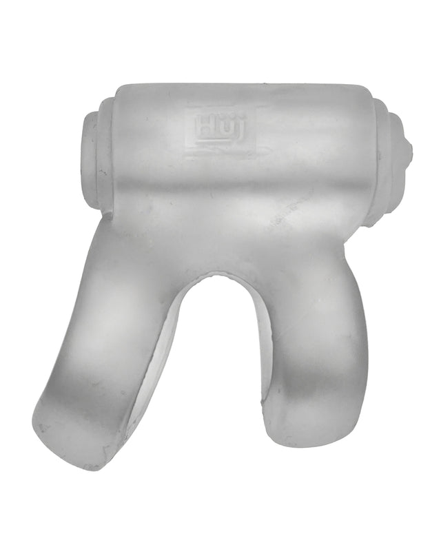 Hunky Junk Revhammer Shaft Vibe Ring - Clear Ice w/Blue Vibe
