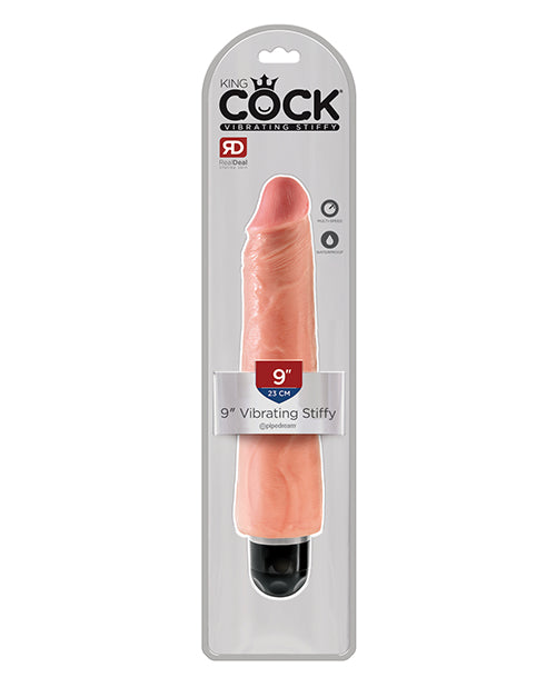 King Cock 9" Vibrating Stiffy - Flesh