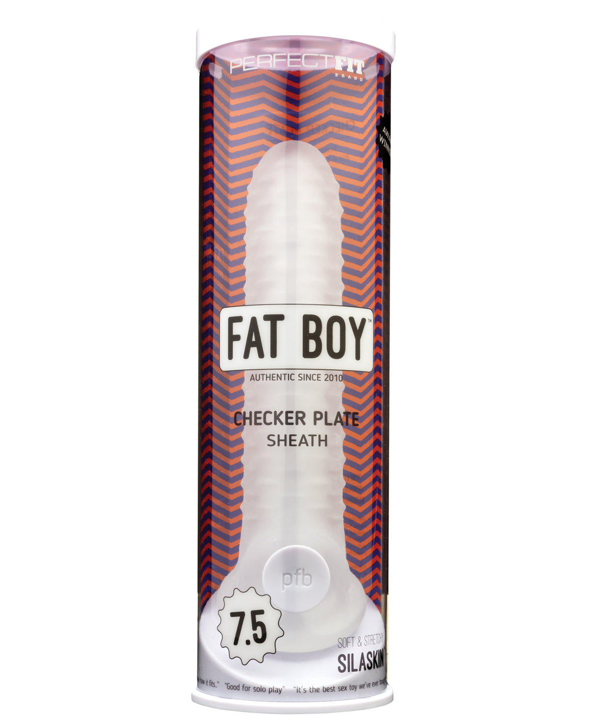 Perfect Fit Fat Boy 7.5" Checker Plate Sheath- Clear
