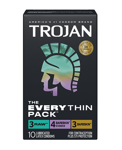 Trojan BareSkin EveryTHIN Condoms - Variety Pack of 10