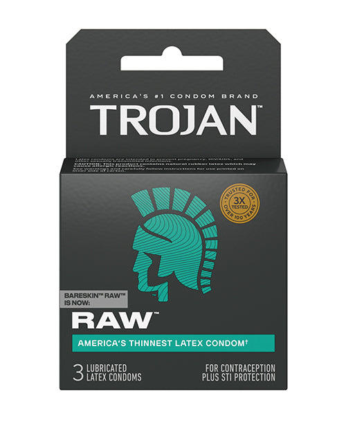 Trojan Raw Condoms - Pack of 3