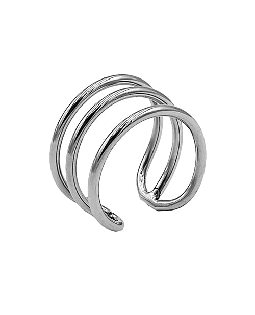 Rouge Stainless Steel Triple Wire Glans Ring 32 mm - Silver