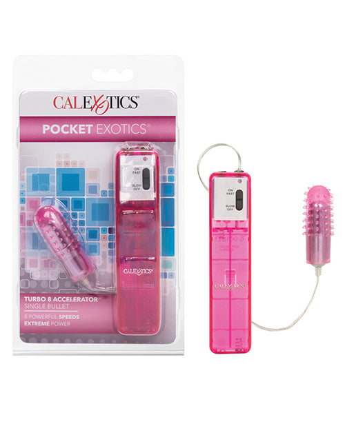 Pocket Exotics Turbo 8 Accelerator Single Bullet - Pink