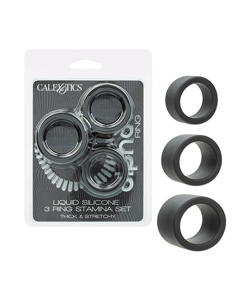 Alpha Liquid Silicone 3 Ring Stamina Set