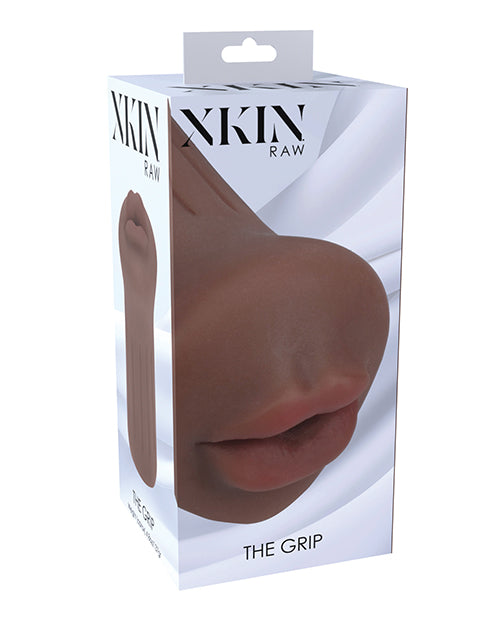 Shots Xkin RAW The Grip Small Masturbator - Brown