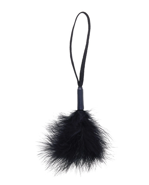 Sex & Mischief Peaches 'n CreaMe Wrist Feather Tickler - Black