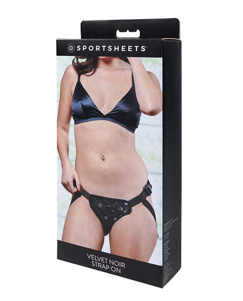 Sportsheets Velvet Noir Strap-On - Black