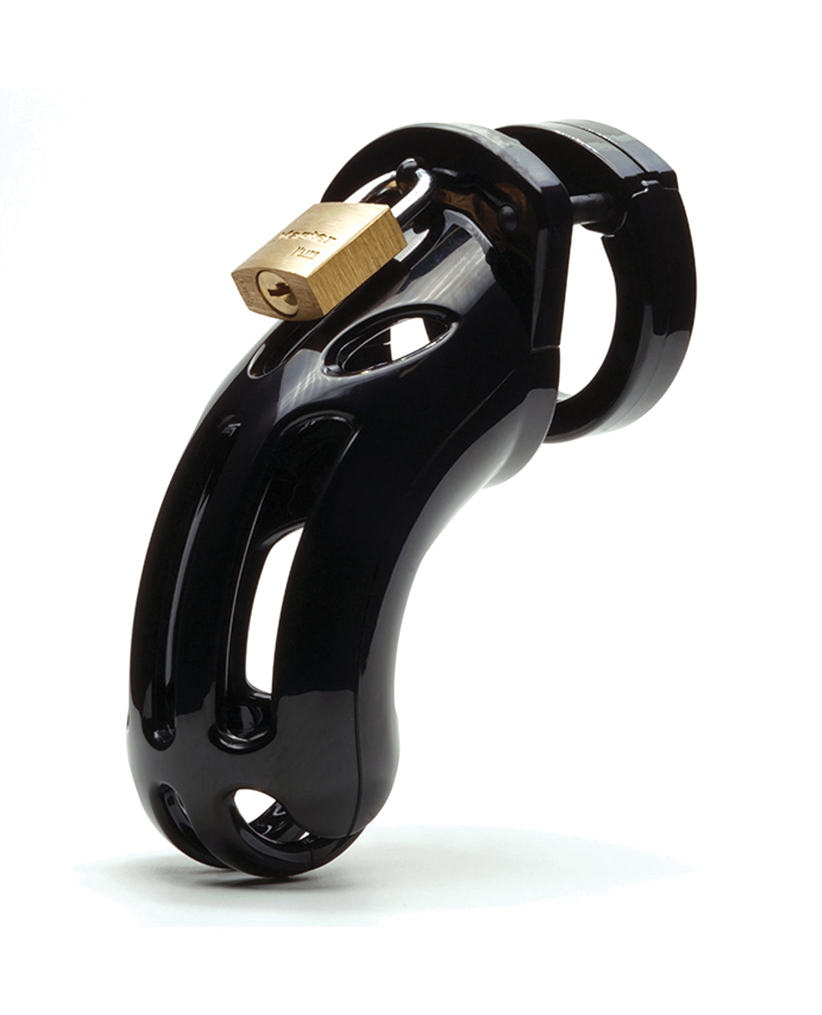 The Curve 3 3/4" Curved Cock Cage & Lock Set - Black