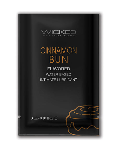 Wicked Sensual Care Aqua Waterbased Lubricant - .1 oz Cinnamon Bun
