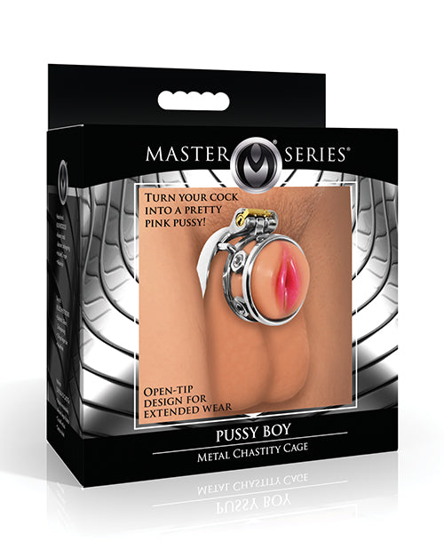 Master Series Pussy Boy Metal Chastity Cage
