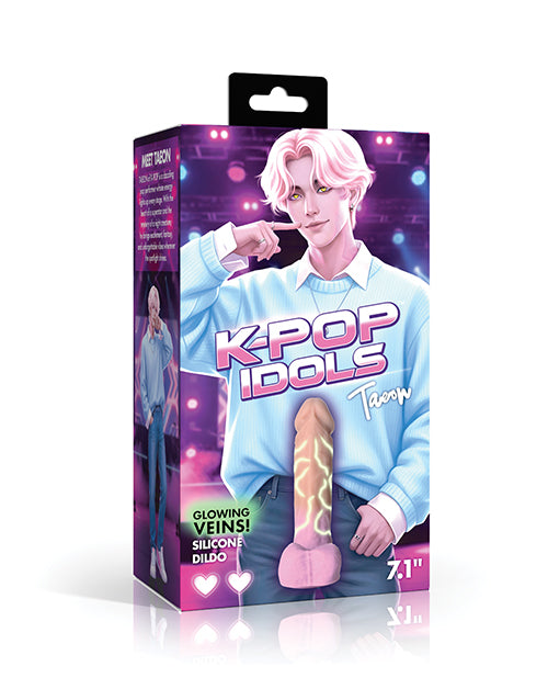 K Pop Idols Taeon Silicone Dildo with Balls